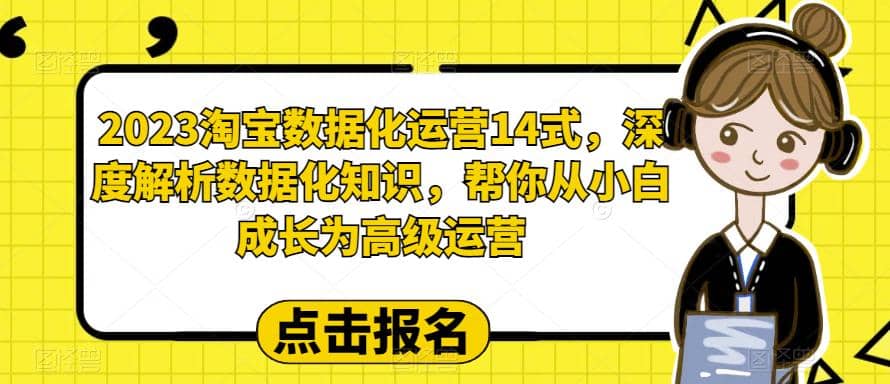 2023淘宝数据化-运营 14式，深度解析数据化知识，帮你从小白成长为高级运营柒柒网创吧-网创项目资源站-副业项目-创业项目-搞钱项目柒柒网创吧