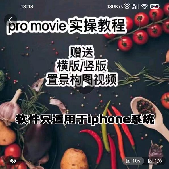 漆十二美食摄影，25​节promovie实操高手课节柒柒网创吧-网创项目资源站-副业项目-创业项目-搞钱项目柒柒网创吧