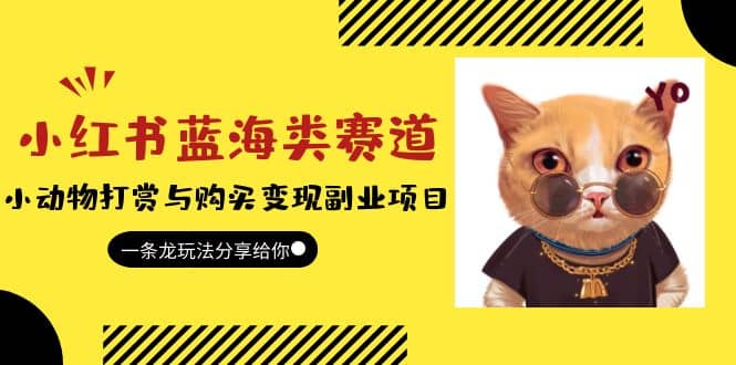 小红书蓝海类赛道：小动物打赏与购买变现副业项目，一条龙玩法分享给你柒柒网创吧-网创项目资源站-副业项目-创业项目-搞钱项目柒柒网创吧