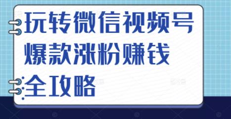 玩转微信视频号爆款涨粉赚钱全攻略，让你快速抓住流量风口，收获红利财富柒柒网创吧-网创项目资源站-副业项目-创业项目-搞钱项目柒柒网创吧