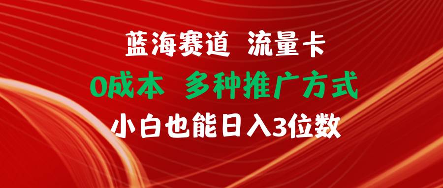 蓝海赛道 流量卡 0成本 小白也能日入三位数柒柒网创吧-网创项目资源站-副业项目-创业项目-搞钱项目柒柒网创吧