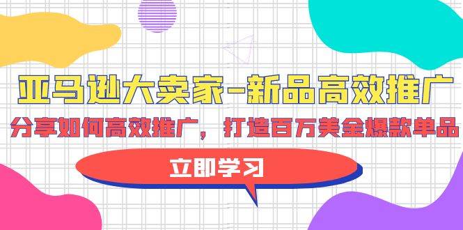 亚马逊 大卖家-新品高效推广，分享如何高效推广，打造百万美金爆款单品柒柒网创吧-网创项目资源站-副业项目-创业项目-搞钱项目柒柒网创吧