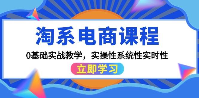 淘系电商课程，0基础实战教学，实操性系统性实时性（15节课）柒柒网创吧-网创项目资源站-副业项目-创业项目-搞钱项目柒柒网创吧