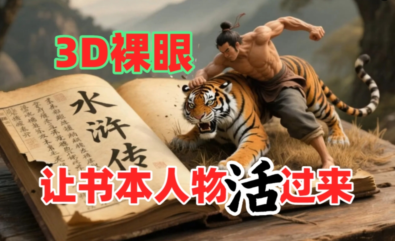书本人物裸眼3D视频，一条视频收益过千，保姆级教程柒柒网创吧-网创项目资源站-副业项目-创业项目-搞钱项目柒柒网创吧