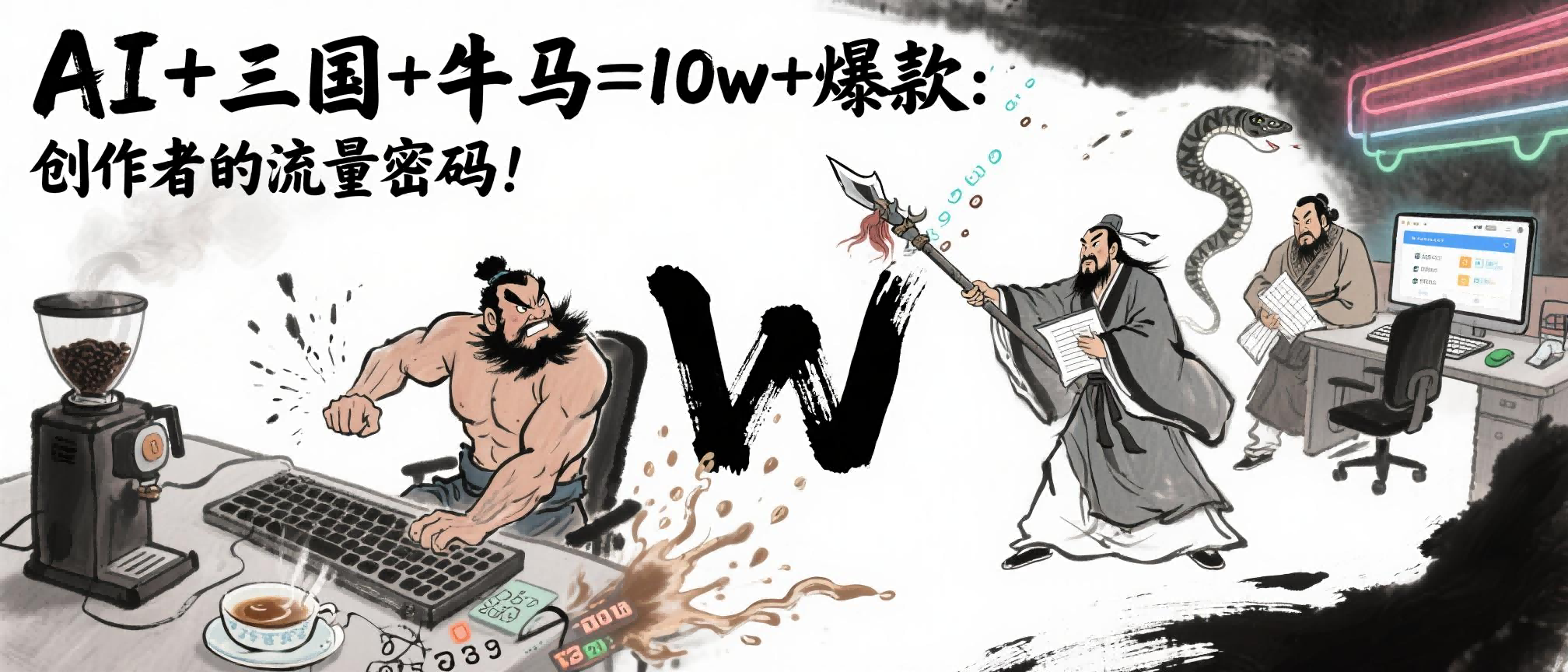 AI+三国+牛马=10w+爆款：创作者的流量密码！柒柒网创吧-网创项目资源站-副业项目-创业项目-搞钱项目柒柒网创吧